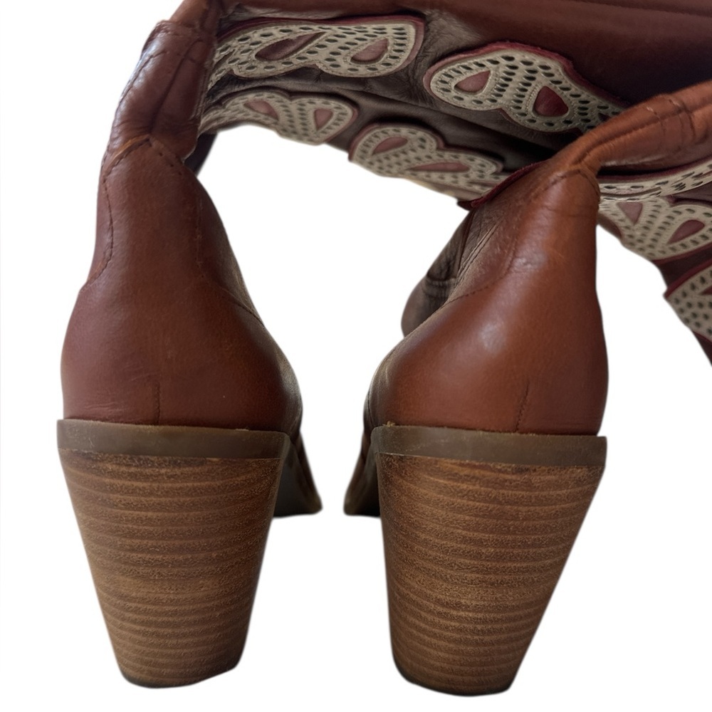 Jessica Simpson Caralee Round Toe Leather Western Boot - Picture 5 of 11